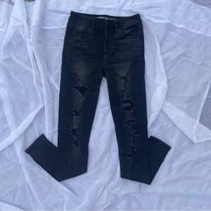 American Eagle Super Super Stretch Ripped Jeans
